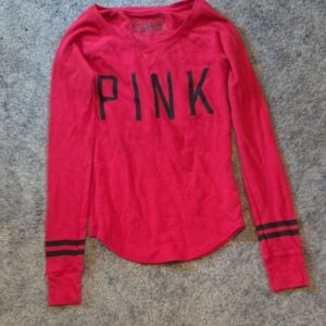 Victoria's Secret Pink Red Long Sleeve Top